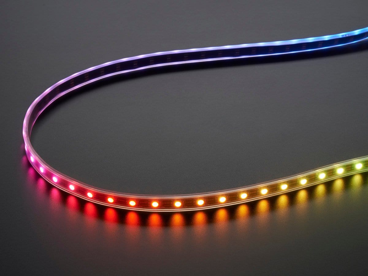 Adafruit NeoPixel Digital RGBW LED Strip - Black PCB 60 LED/m - The Pi Hut