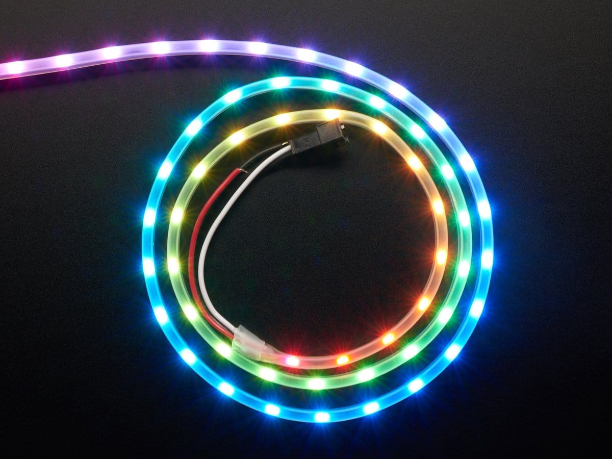 Adafruit NeoPixel LED Side Light Strip - Black 60 LED - The Pi Hut