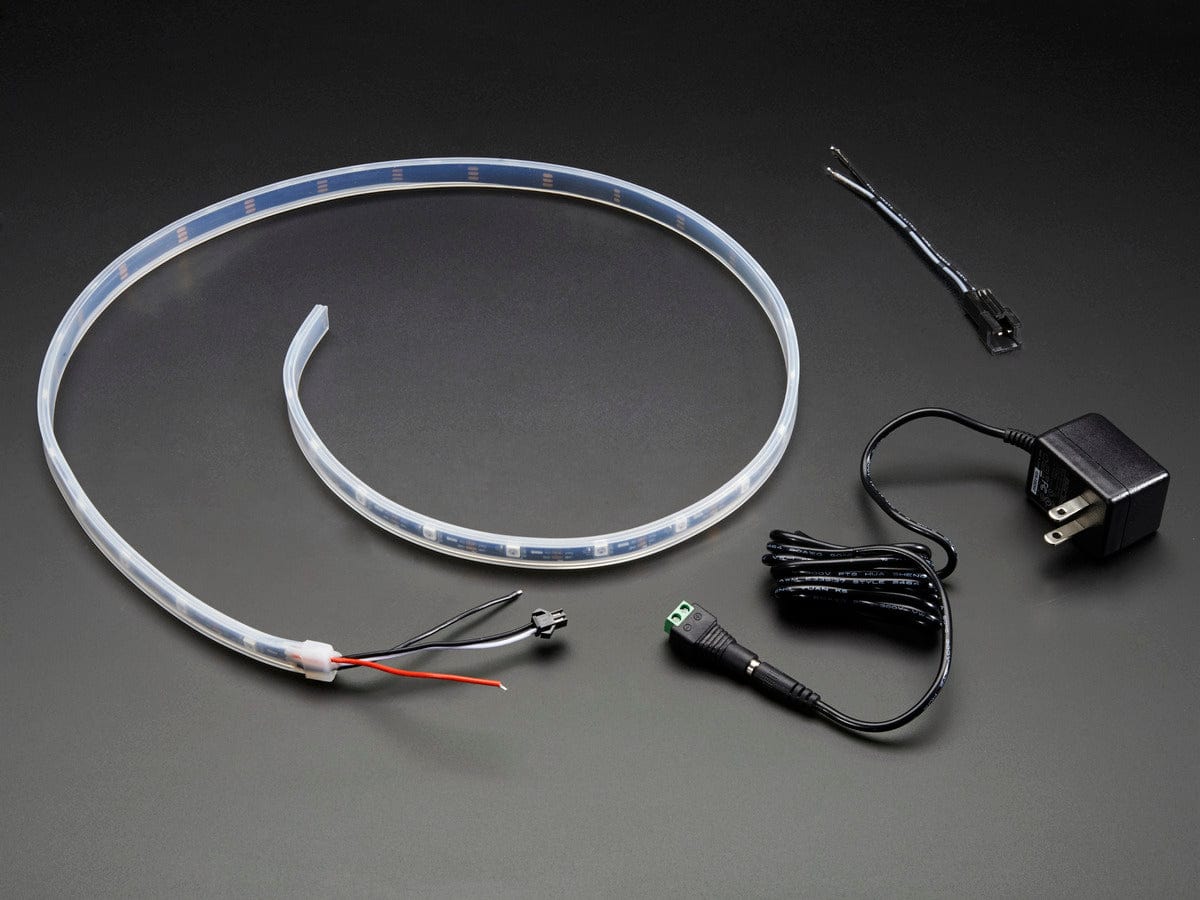 Adafruit NeoPixel LED Strip Starter Pack - 30 LED meter - Black - The Pi Hut