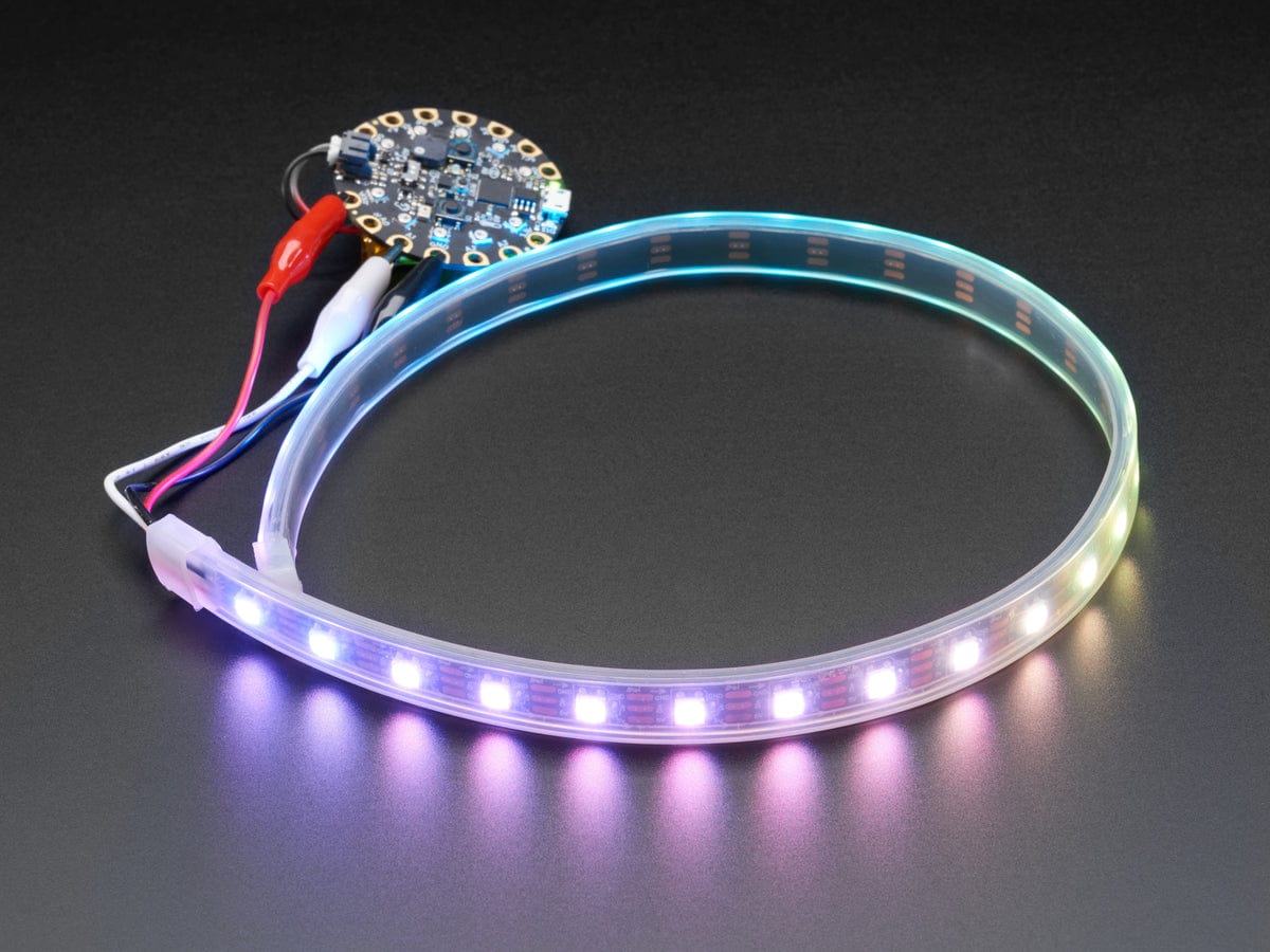 Adafruit NeoPixel LED Strip w/ Alligator Clips - 60 LED/m - The Pi Hut