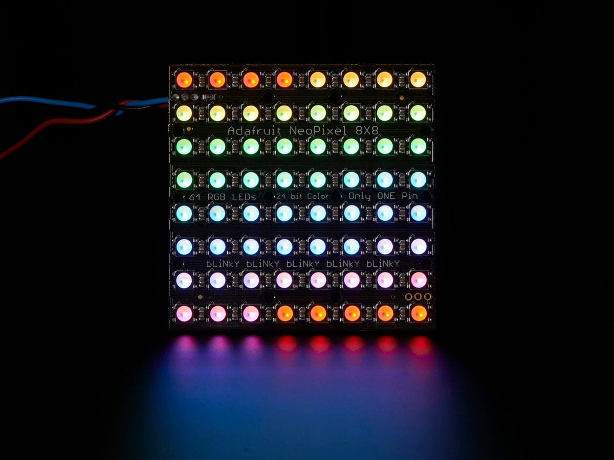 Adafruit NeoPixel NeoMatrix - 64 RGBW - Cool White - The Pi Hut