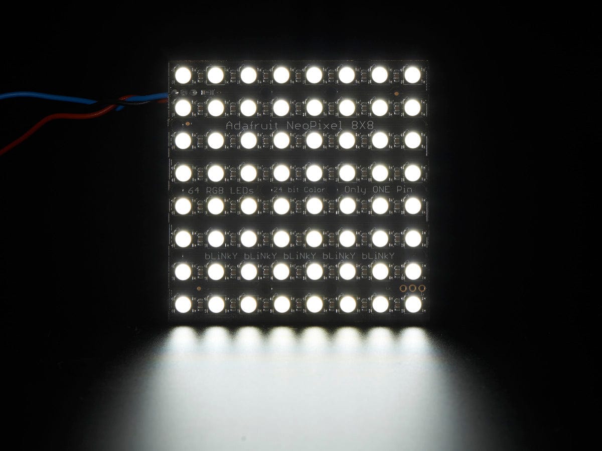 Adafruit NeoPixel NeoMatrix - 64 RGBW - Cool White - The Pi Hut