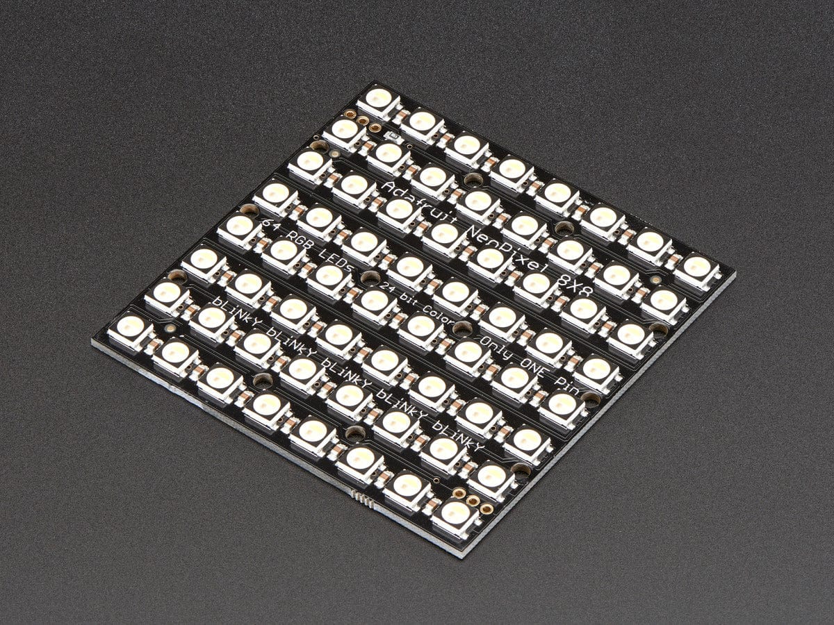 Adafruit NeoPixel NeoMatrix - 64 RGBW - Cool White - The Pi Hut