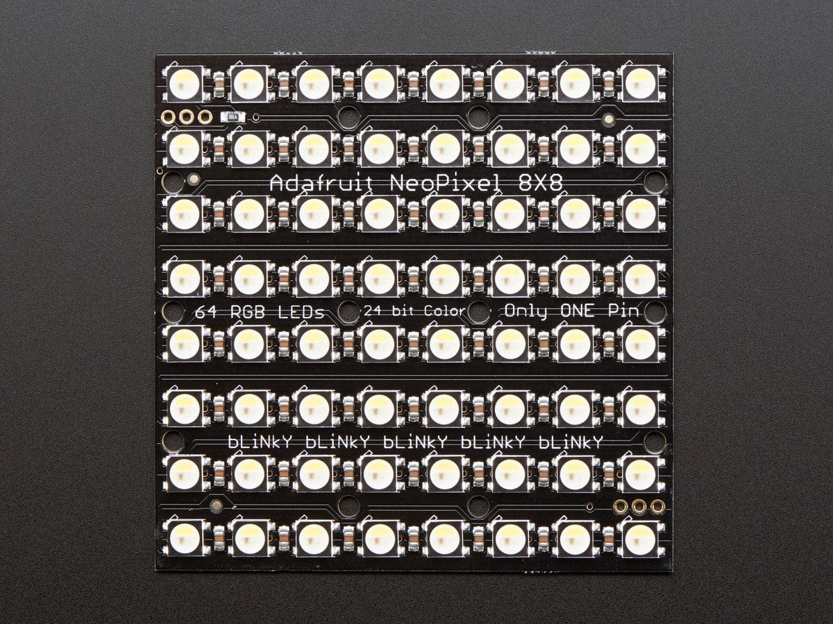 Adafruit NeoPixel NeoMatrix - 64 RGBW - Cool White - The Pi Hut