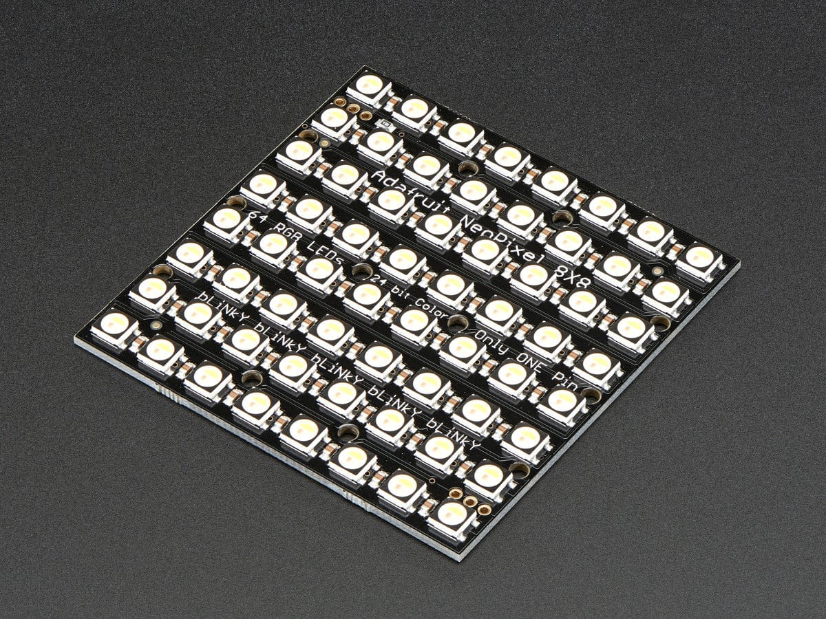 Adafruit NeoPixel NeoMatrix - 64 RGBW - Warm White - The Pi Hut