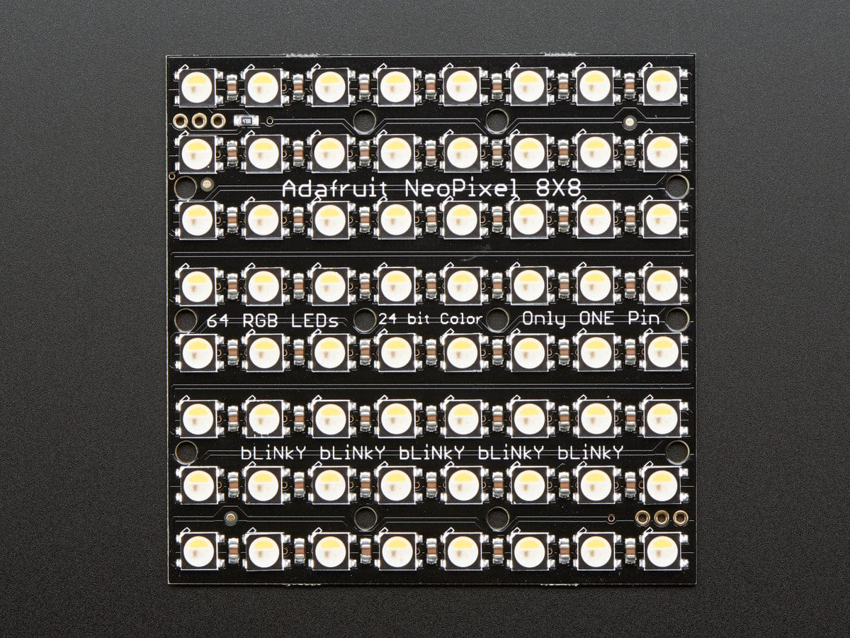 Adafruit NeoPixel NeoMatrix - 64 RGBW - Warm White - The Pi Hut