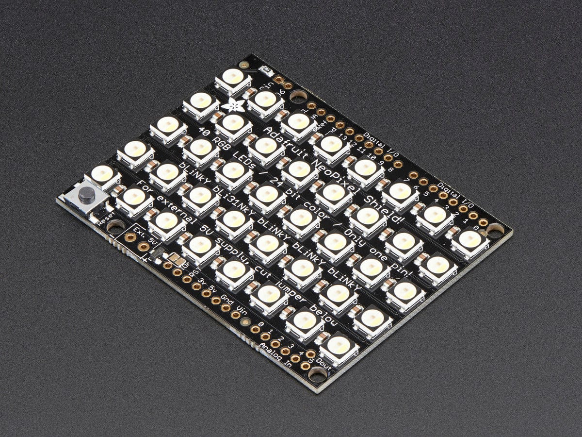 Adafruit NeoPixel Shield - 40 RGBW - Cool White - The Pi Hut