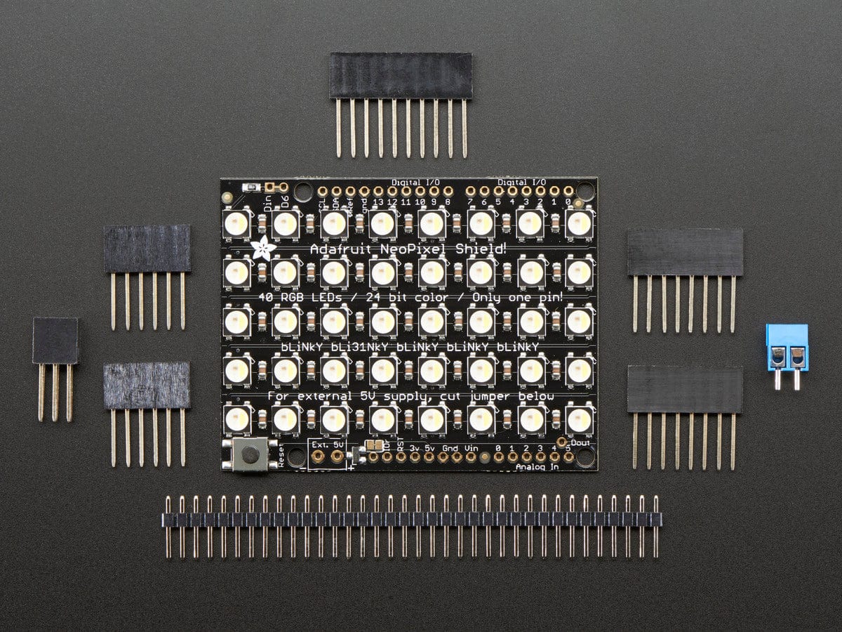 Adafruit NeoPixel Shield - 40 RGBW - Cool White - The Pi Hut