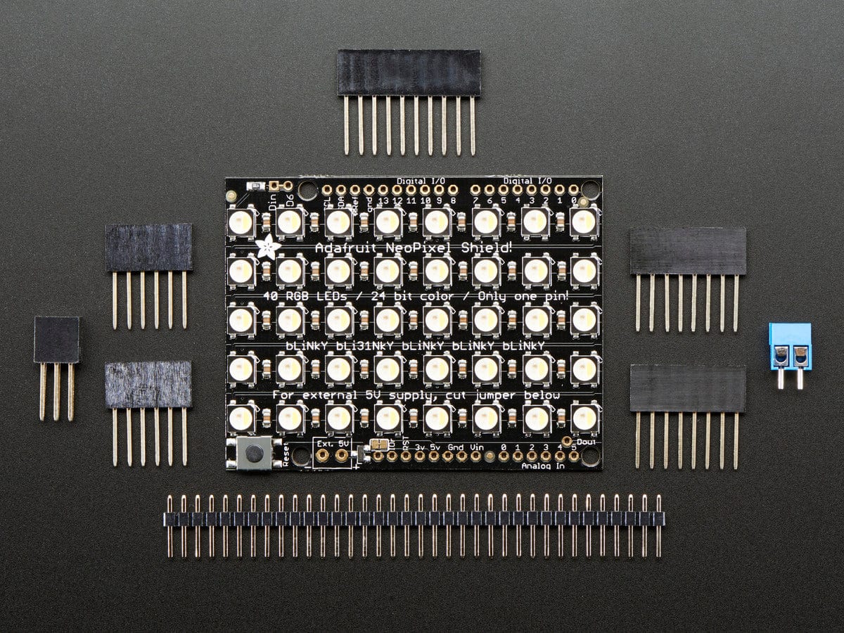 Adafruit NeoPixel Shield - 40 RGBW - Natural White - The Pi Hut