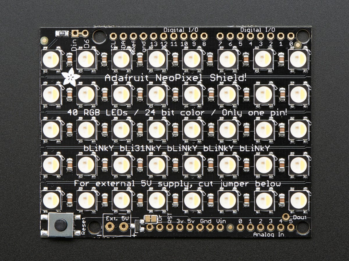 Adafruit NeoPixel Shield - 40 RGBW - Natural White - The Pi Hut