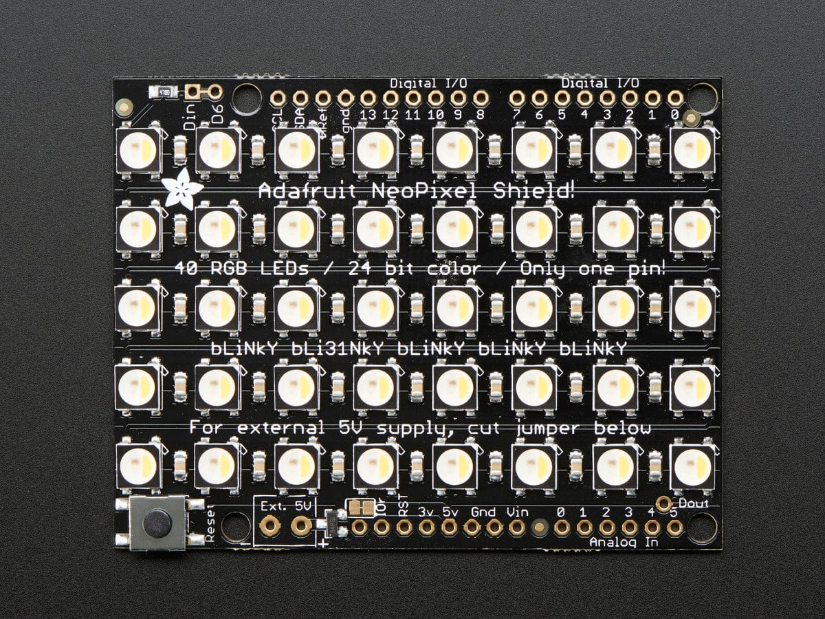 Adafruit NeoPixel Shield - 40 RGBW - Warm White - The Pi Hut