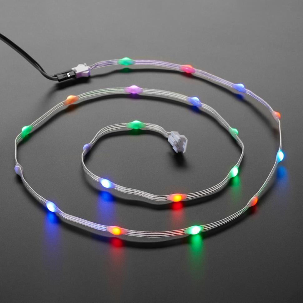 Adafruit NeoPixel Slim LED Dot Strand - 20 LEDs at 2" Pitch (1m) - The Pi Hut