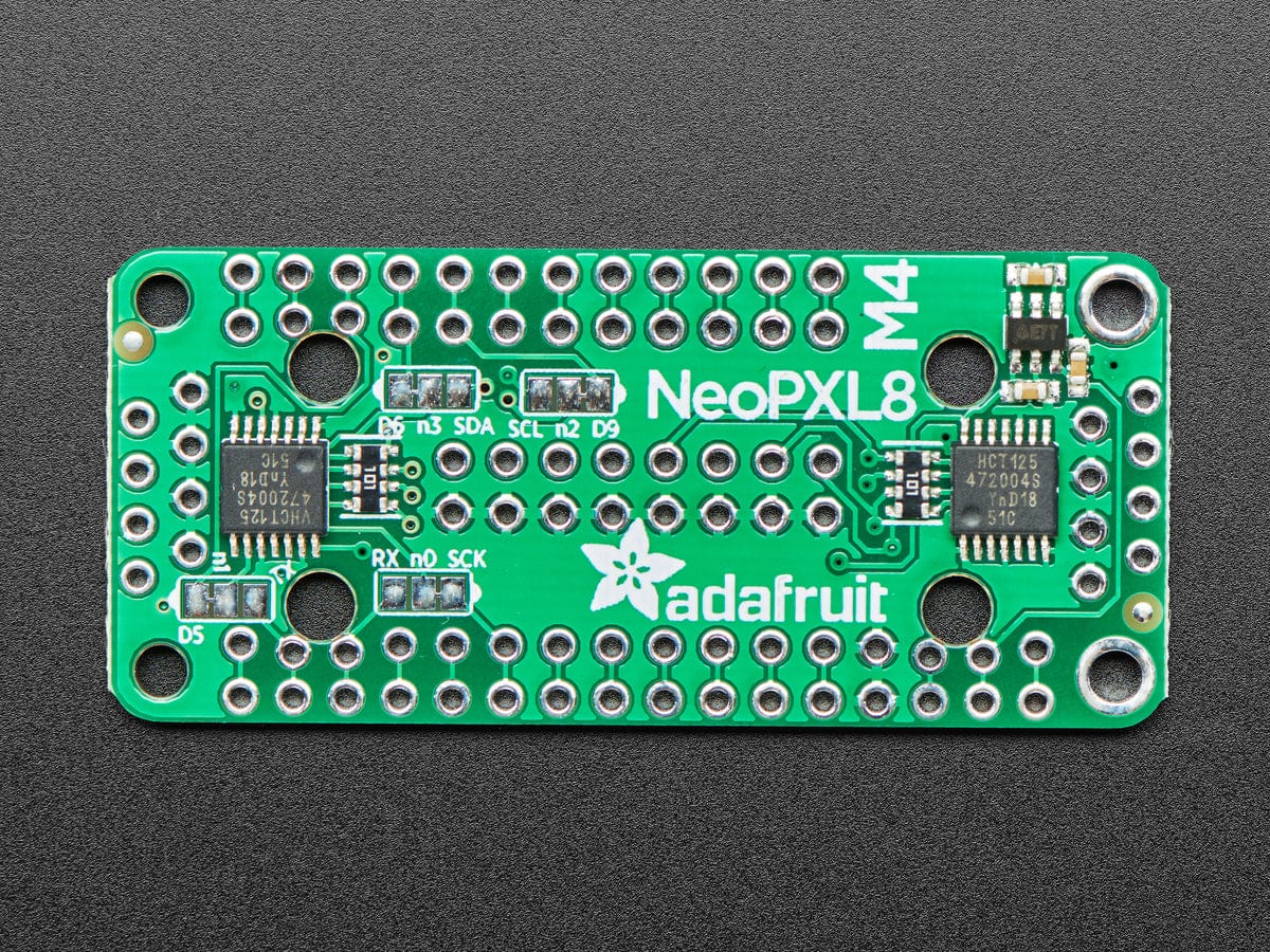 Adafruit NeoPXL8 FeatherWing for Feather M4 - 8 x DMA NeoPixels! - The Pi Hut