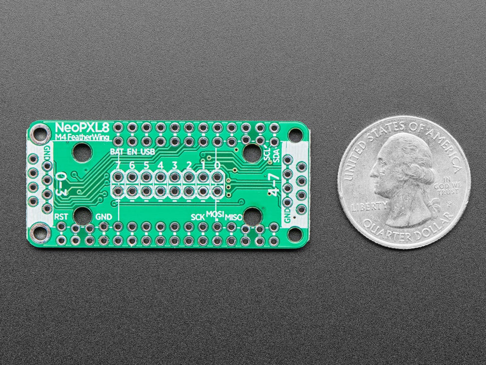 Adafruit NeoPXL8 FeatherWing for Feather M4 - 8 x DMA NeoPixels! - The Pi Hut