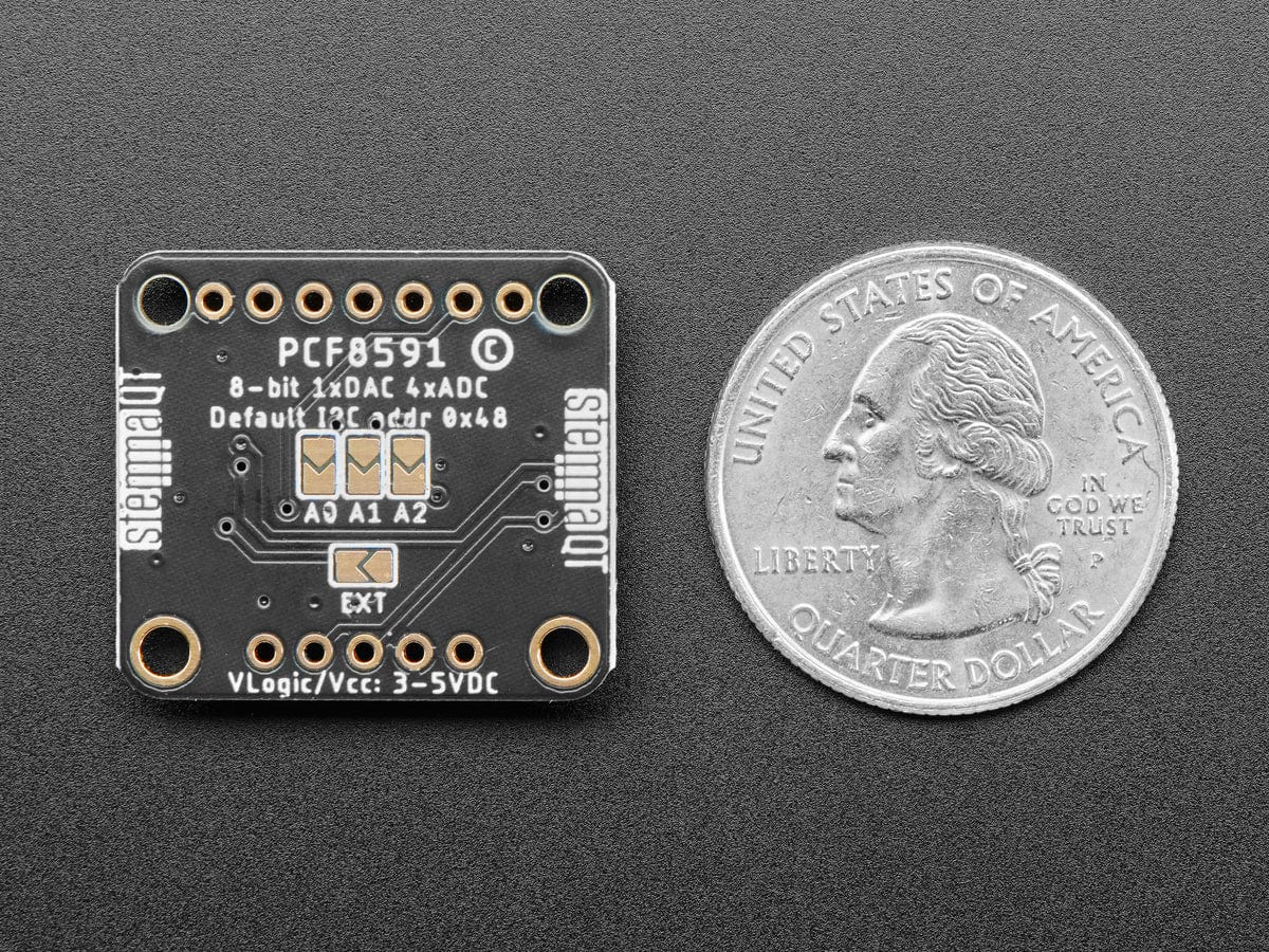 Adafruit PCF8591 Quad 8-bit ADC + 8-bit DAC - STEMMA QT / Qwiic - The Pi Hut