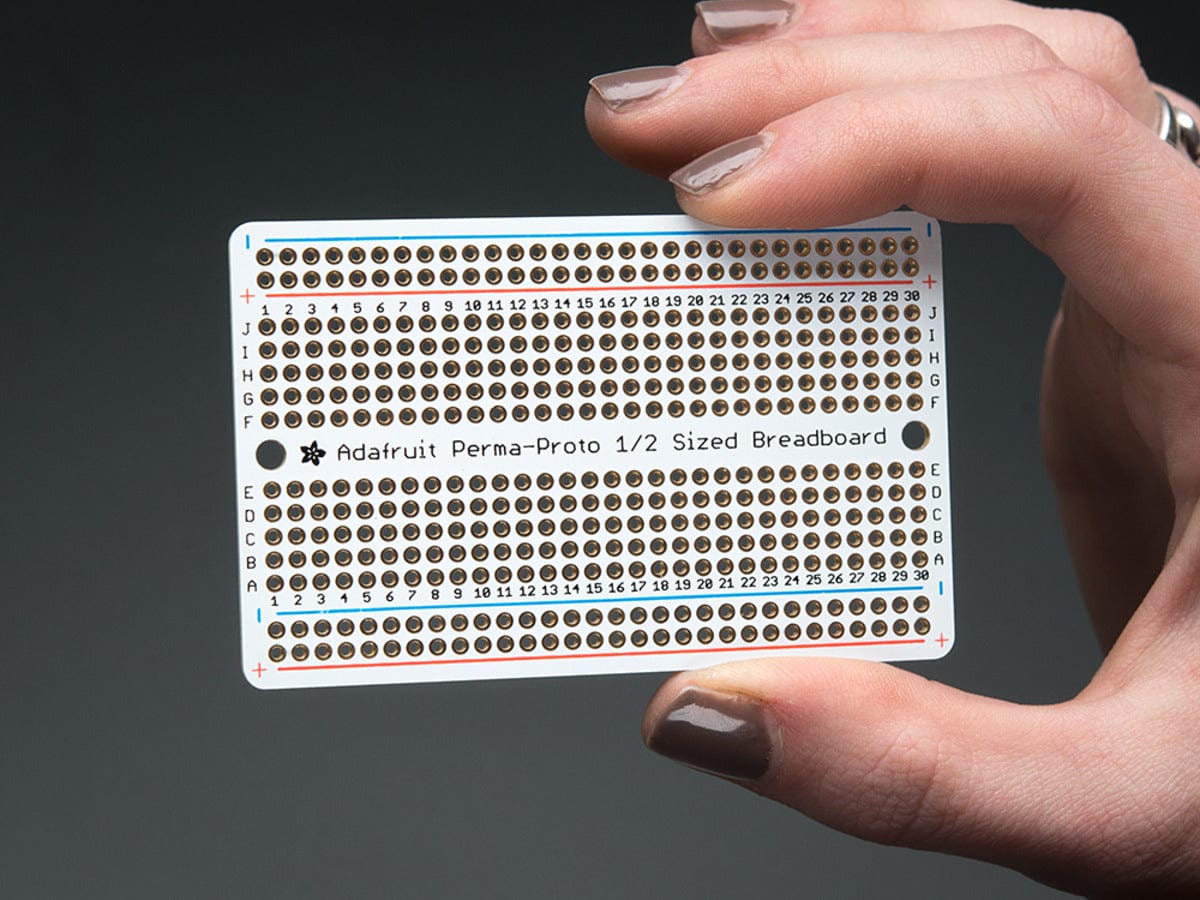 Adafruit Perma-Proto Half-sized Breadboard PCB - 3 Pack! - The Pi Hut