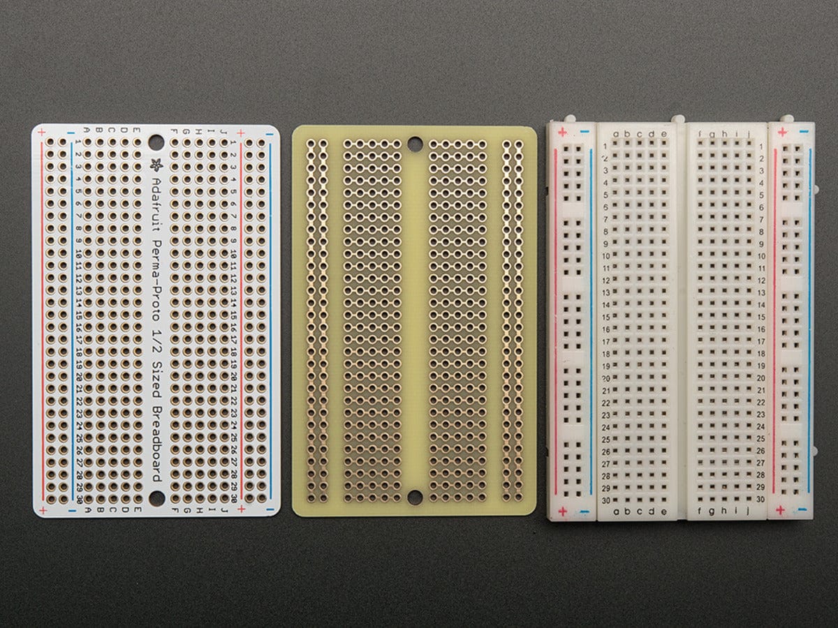 Adafruit Perma-Proto Half-sized Breadboard PCB - 3 Pack! - The Pi Hut