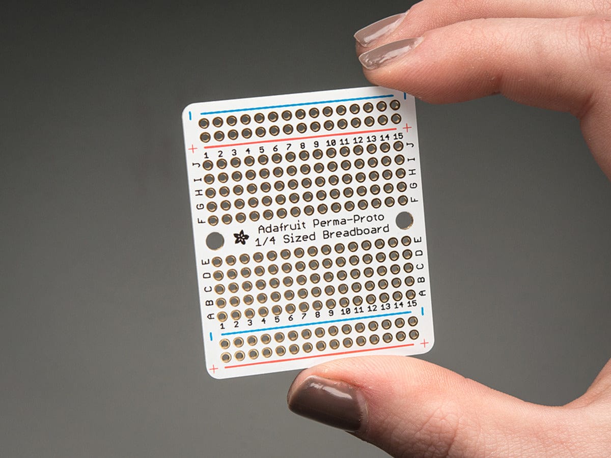 Adafruit Perma-Proto Quarter-sized Breadboard PCB - 3 Pack! - The Pi Hut