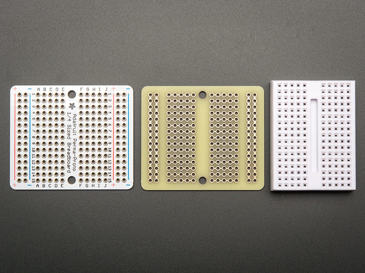 Adafruit Perma-Proto Quarter-sized Breadboard PCB - 3 Pack! - The Pi Hut