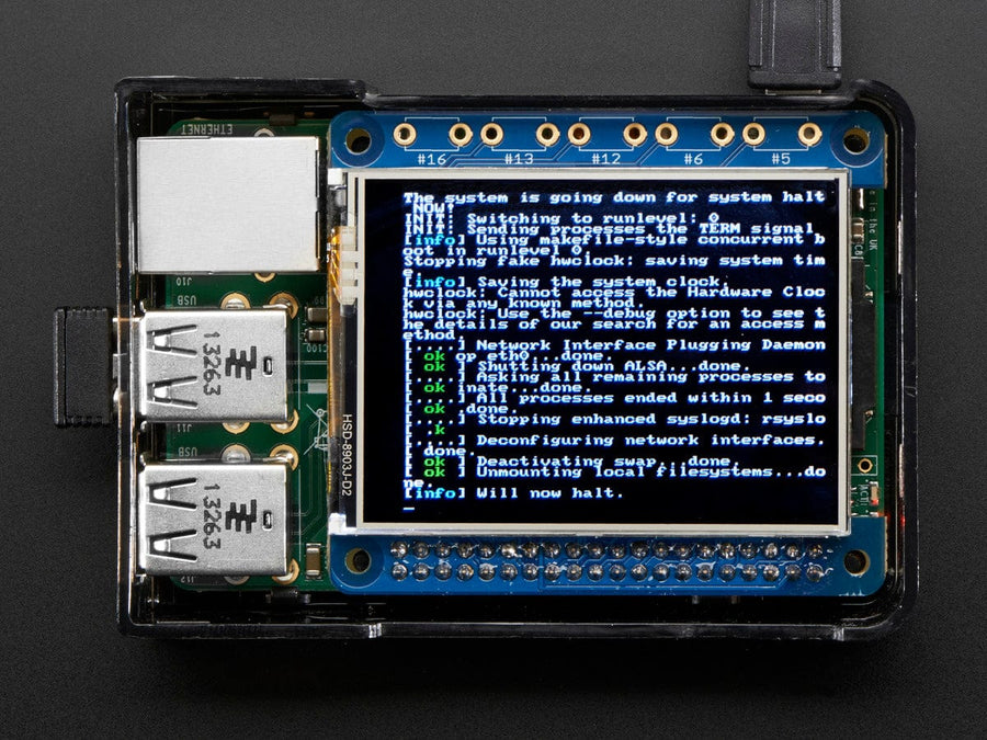 Adafruit PiTFT 2.4" HAT Mini Kit - 320x240 TFT Touchscreen | The Pi Hut