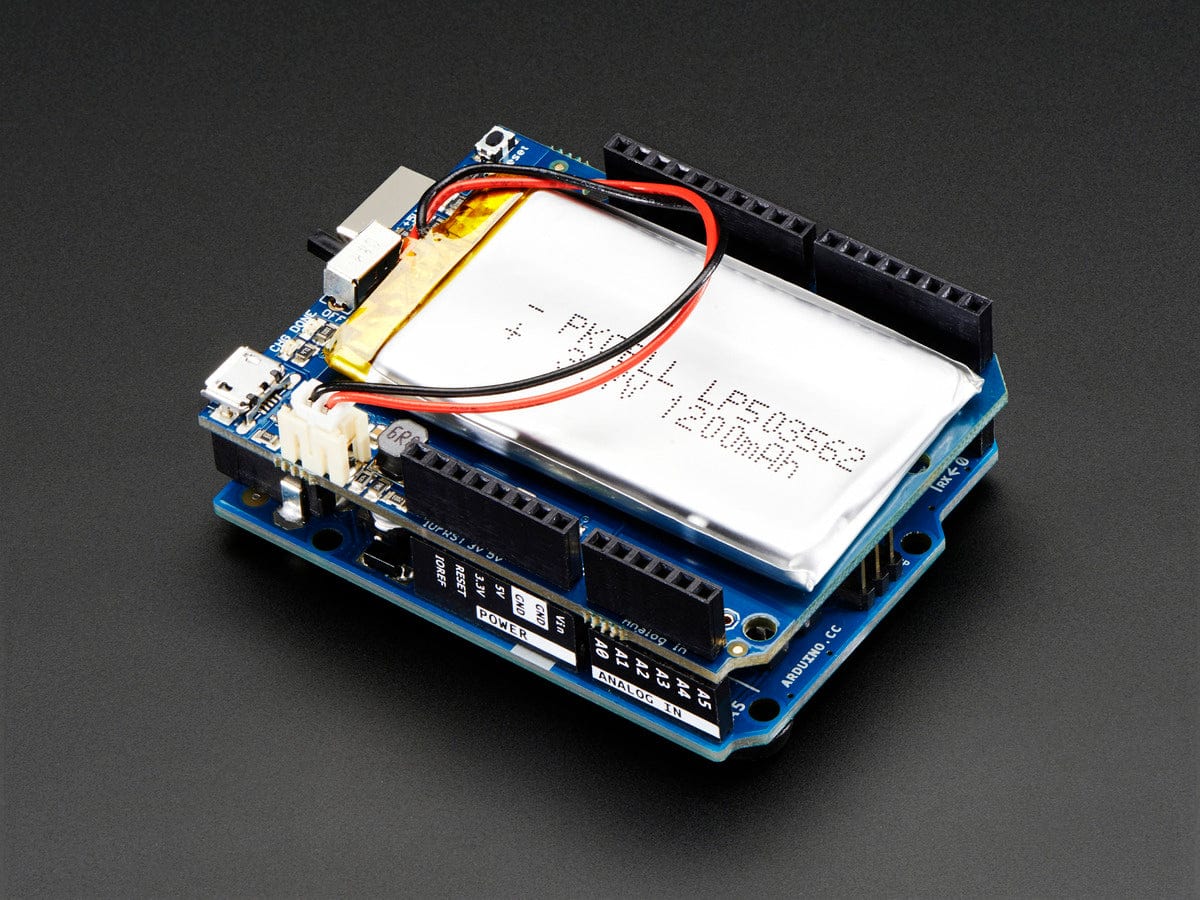 Adafruit PowerBoost 500 Shield - Rechargeable 5V Power Shield - The Pi Hut