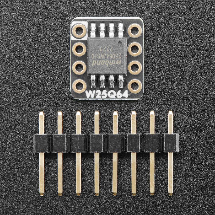 Adafruit QSPI DIP Breakout Board - W25Q64 - 64 MBit 8 MByte - W25Q64JVSSIQ - The Pi Hut