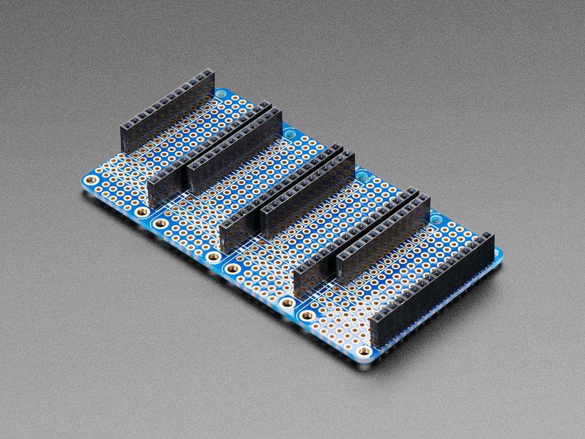 Adafruit Quad Side-By-Side FeatherWing Kit with Headers - The Pi Hut