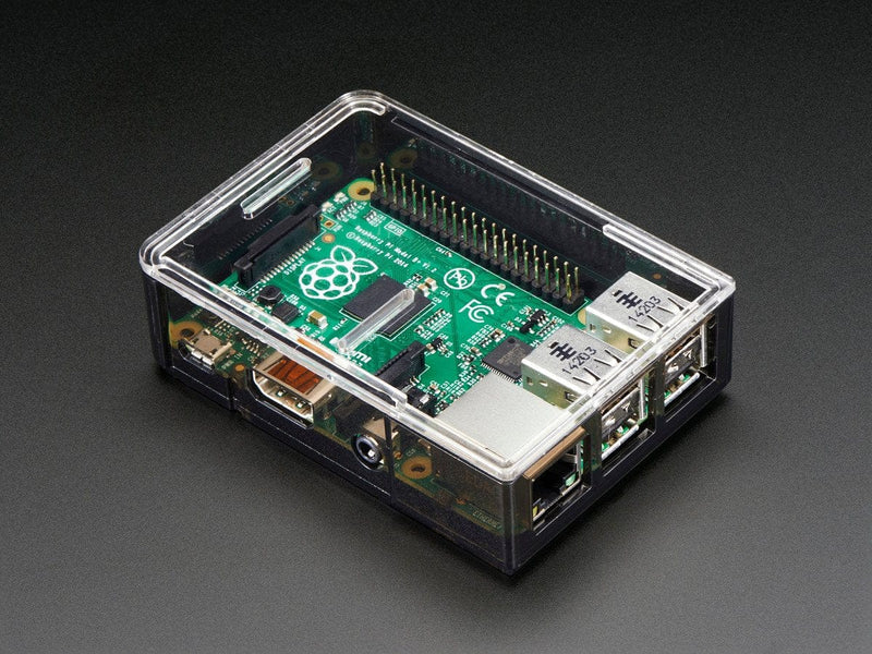 Adafruit Raspberry Pi B+ / Pi 2 / Pi 3 Case - Smoke Base - The Pi Hut