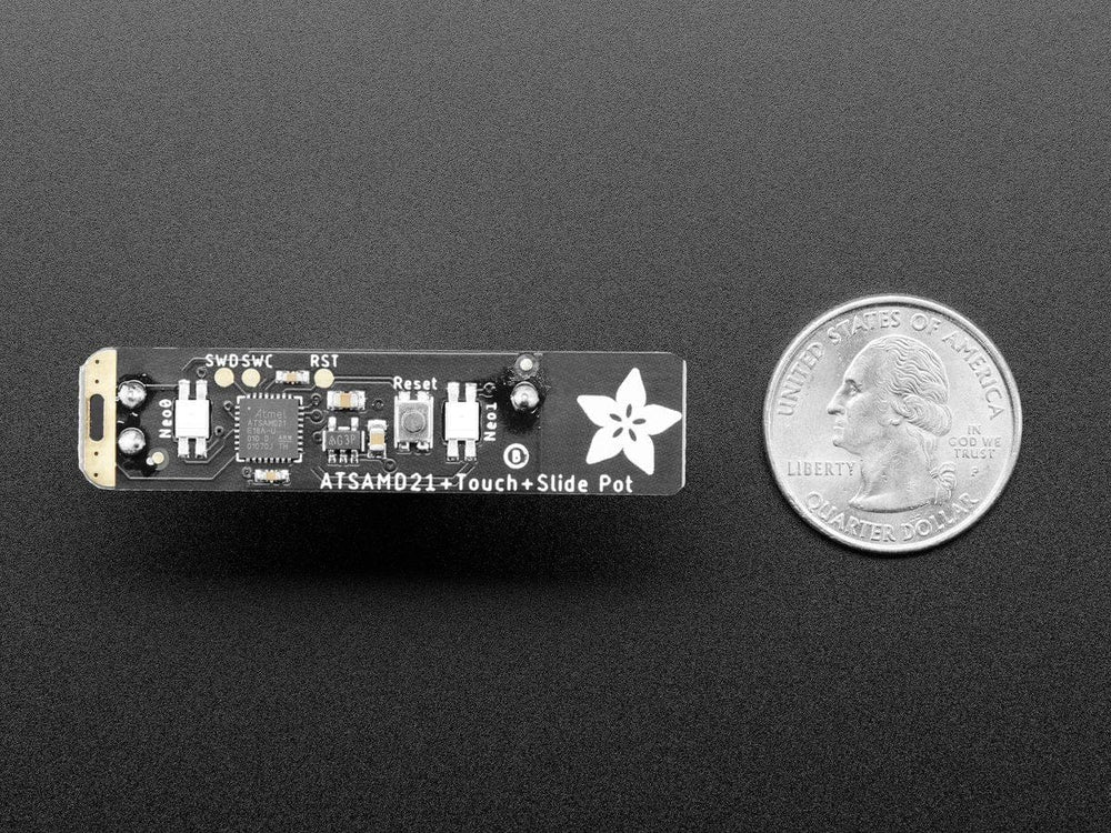 Adafruit Slider Trinkey - USB NeoPixel Slide Potentiometer - The Pi Hut
