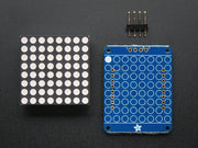 Adafruit Small 1.2" 8x8 LED Matrix w/I2C Backpack - Blue - The Pi Hut