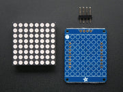 Adafruit Small 1.2" 8x8 LED Matrix w/I2C Backpack - Red - The Pi Hut