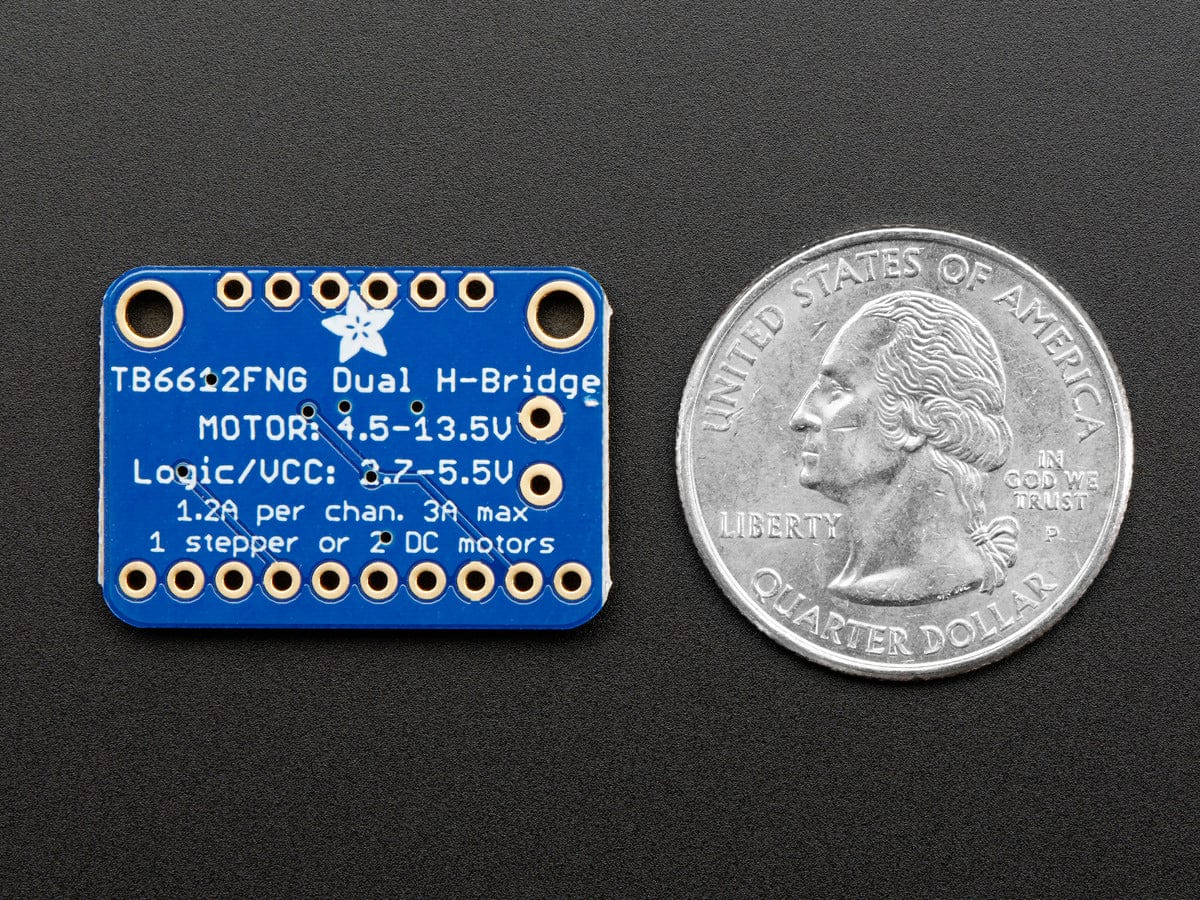 Adafruit TB6612 1.2A DC/Stepper Motor Driver Breakout Board - The Pi Hut