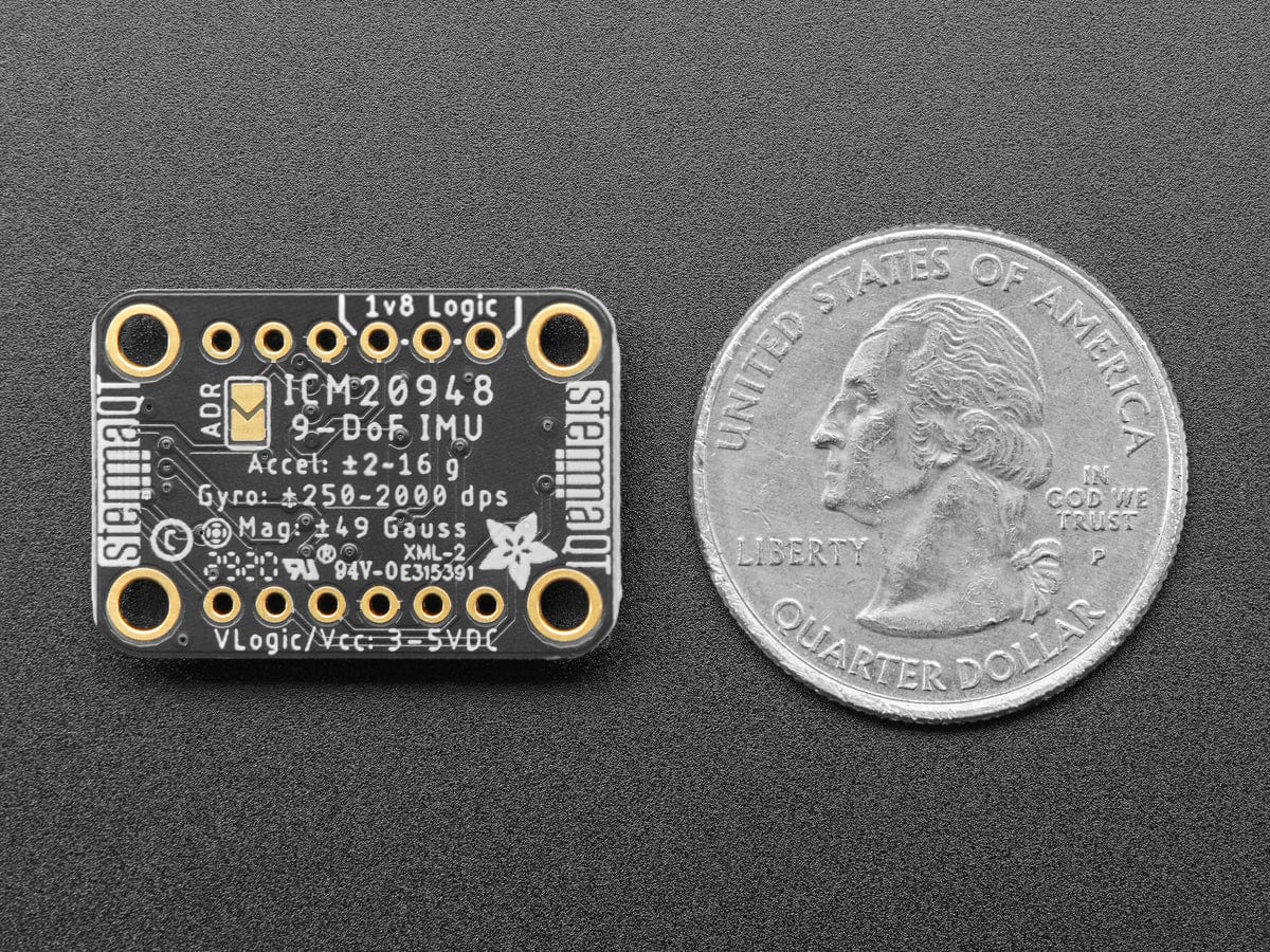 Adafruit TDK InvenSense ICM-20948 9-DoF IMU (MPU-9250 Upgrade) - The Pi Hut