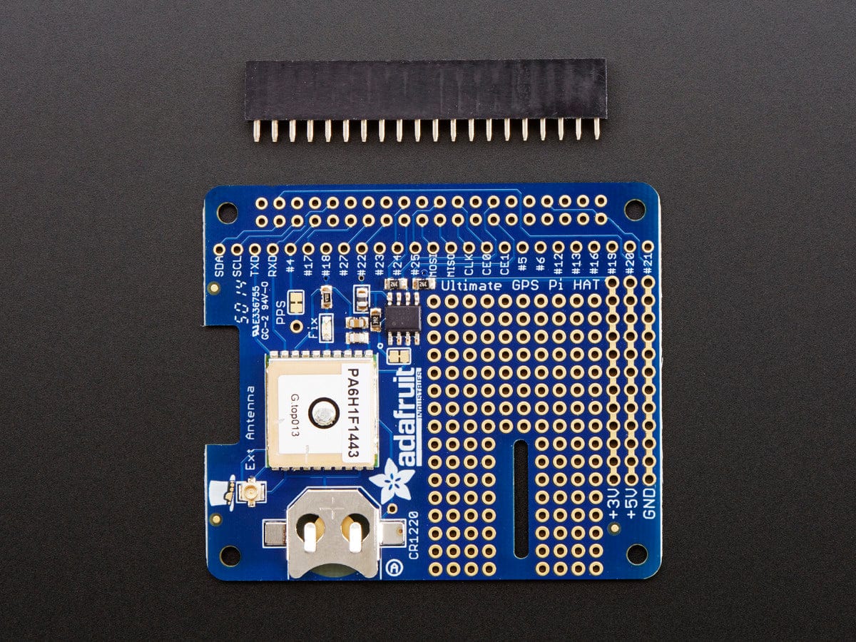 Adafruit Ultimate GPS HAT for Raspberry Pi A+/B+/Pi 2/3/Pi 4 - The Pi Hut