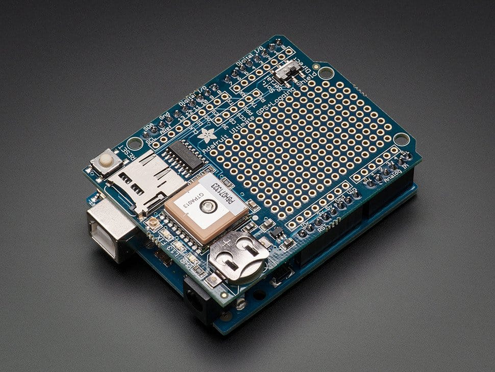 Adafruit Ultimate GPS Logger Shield - Includes GPS Module - The Pi Hut