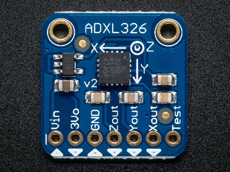 ADXL326 - 5V ready triple-axis accelerometer (+-16g analog out) - The Pi Hut