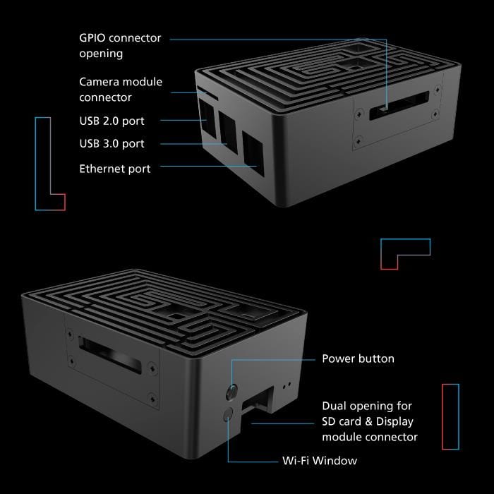 Akasa Maze Pro Raspberry Pi 4 Case - The Pi Hut