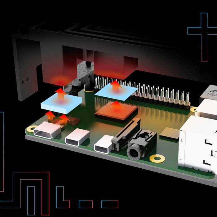 Akasa Maze Pro Raspberry Pi 4 Case - The Pi Hut