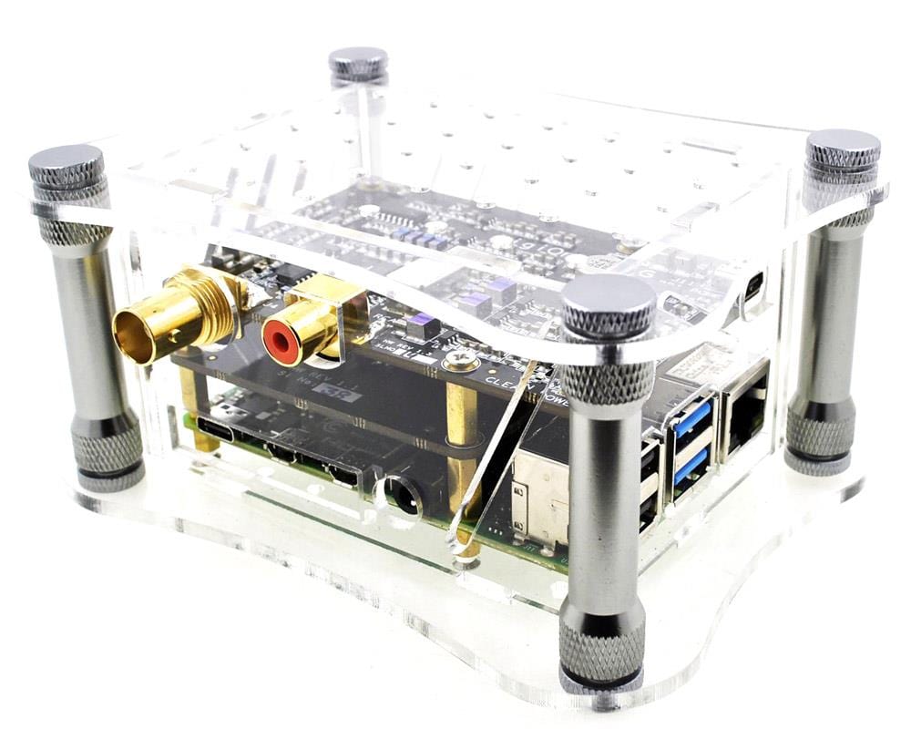 Allo DigiOne Signature Case for Raspberry Pi 4 - Clear - The Pi Hut