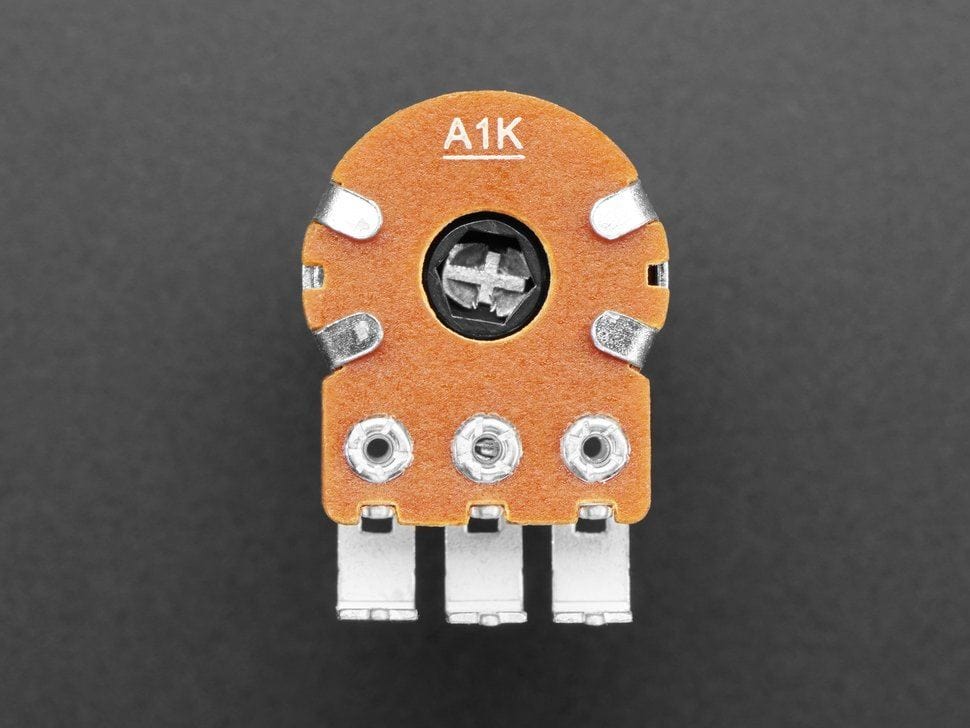 Alpha Dual-Gang 16mm Right-angle PC Mount - 1K Audio (RV16A01F-41-15R1-A1K-30H4) - The Pi Hut