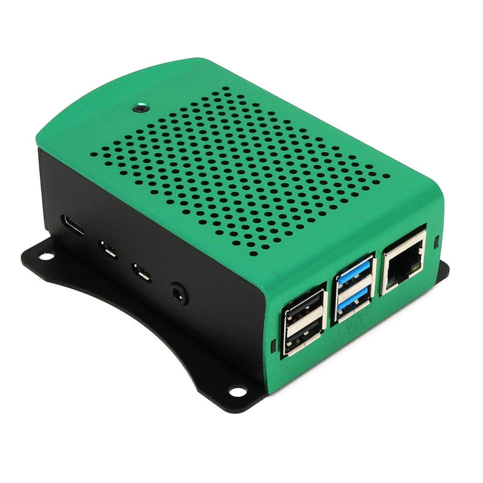 Digitalkey VESA Behuizing Voor Raspberry Pi 4 – Aluminium Kast Met 100x100 VESA-beugels, Ventilator En Koellichaam Set