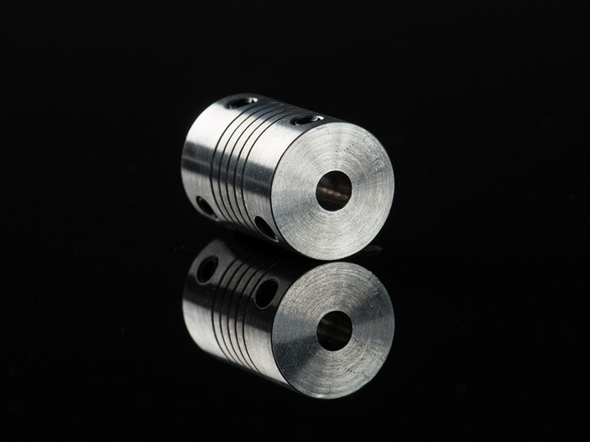 Aluminum Flex Shaft Coupler - 5mm to 5mm - The Pi Hut