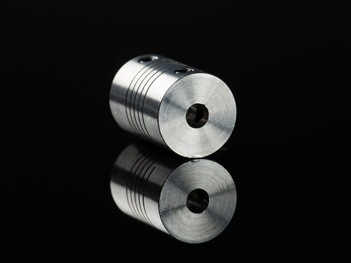 Aluminum Flex Shaft Coupler - 5mm to 5mm - The Pi Hut