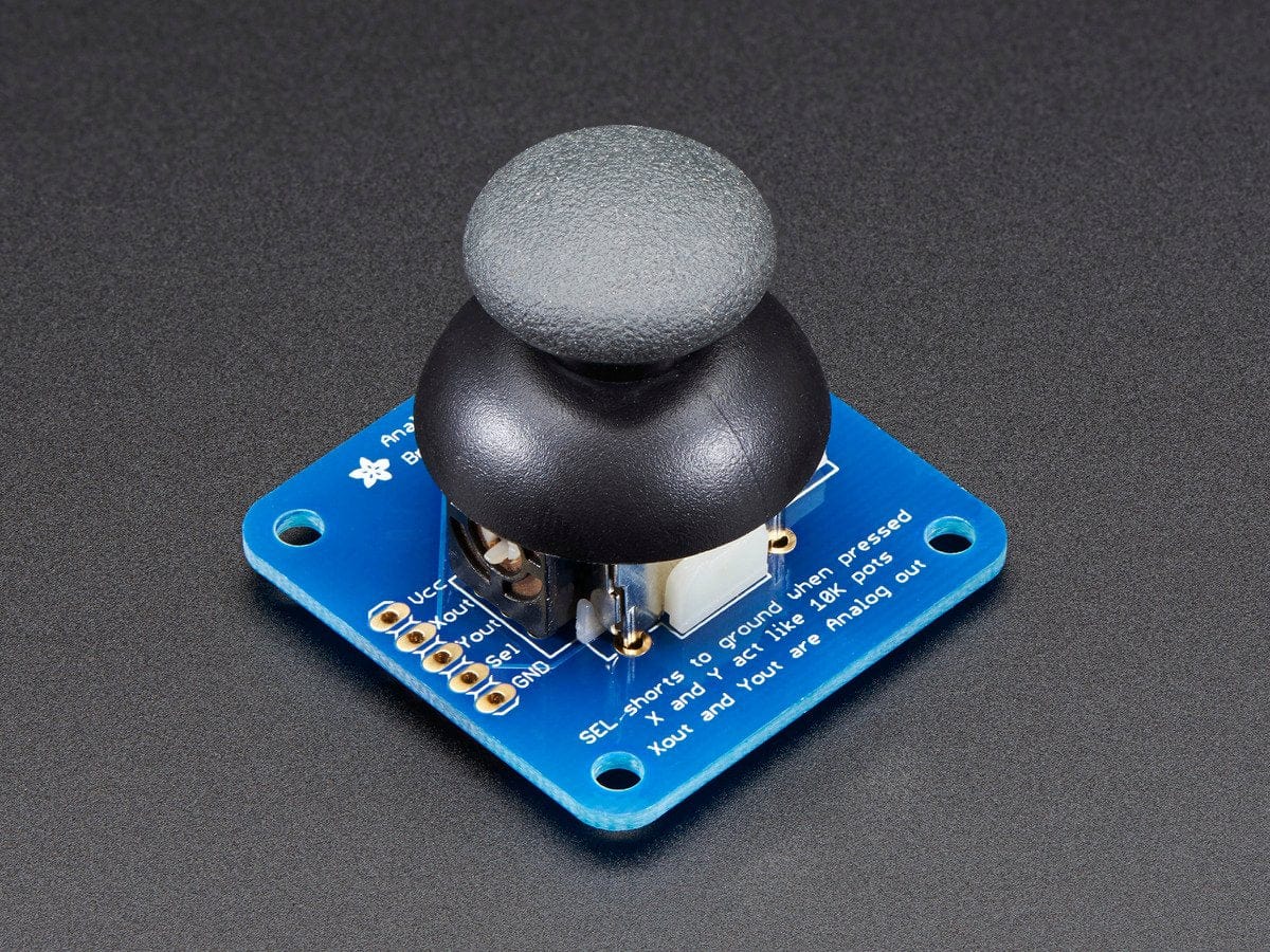 Analog 2-axis Thumb Joystick with Select Button + Breakout Board - The Pi Hut