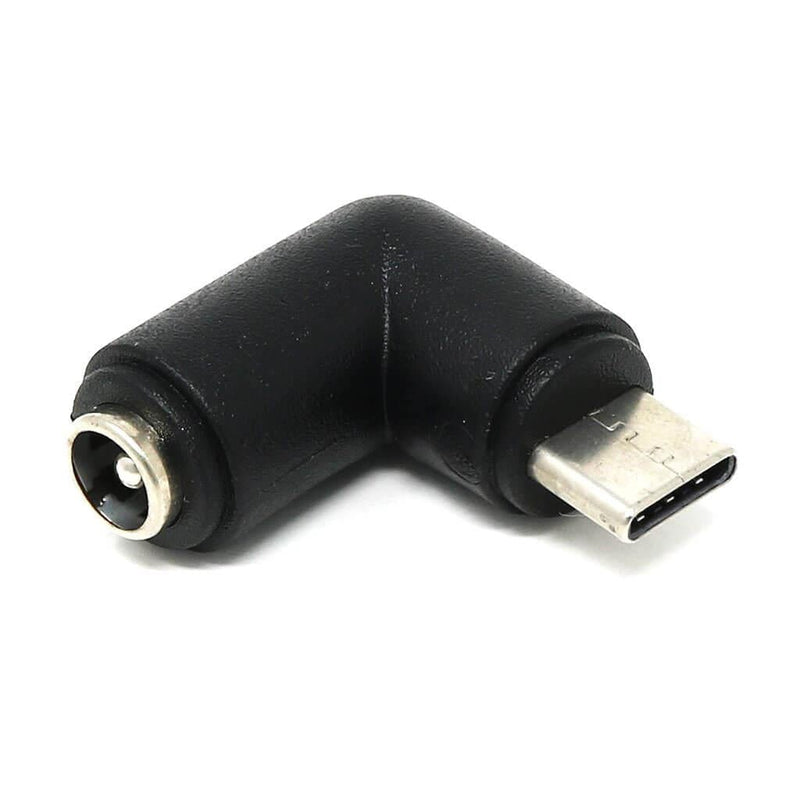 Angled USB-C to 2.1mm Barrel Jack Adapter - The Pi Hut