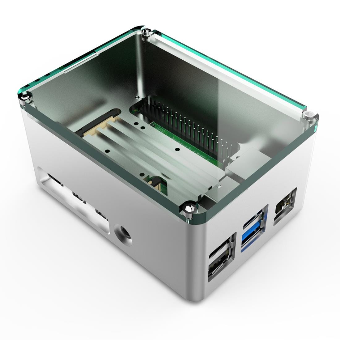 Anidees PRO Extra Tall Raspberry Pi 4 Case - Silver - The Pi Hut