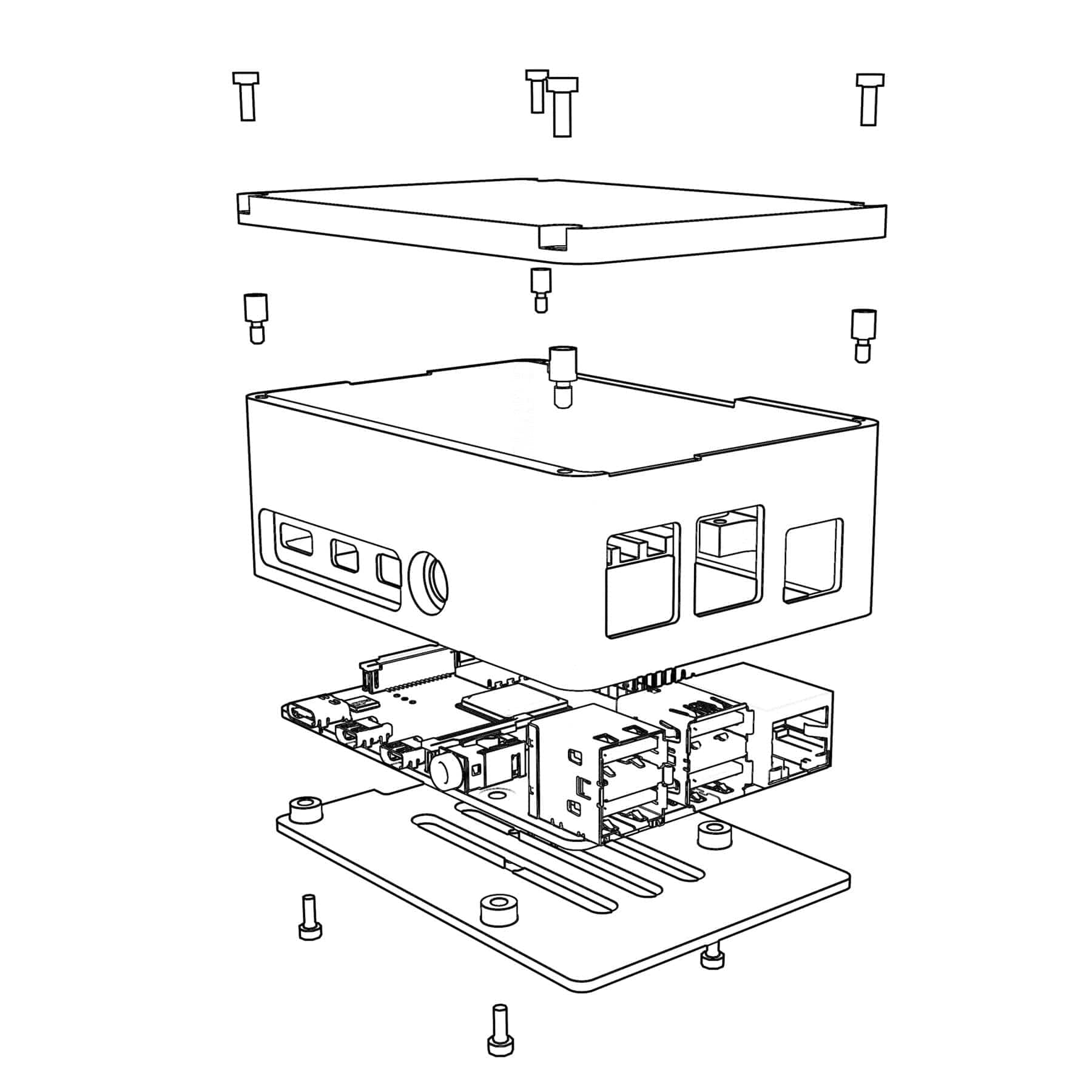 Anidees PRO Extra Tall Raspberry Pi 4 Case - The Pi Hut