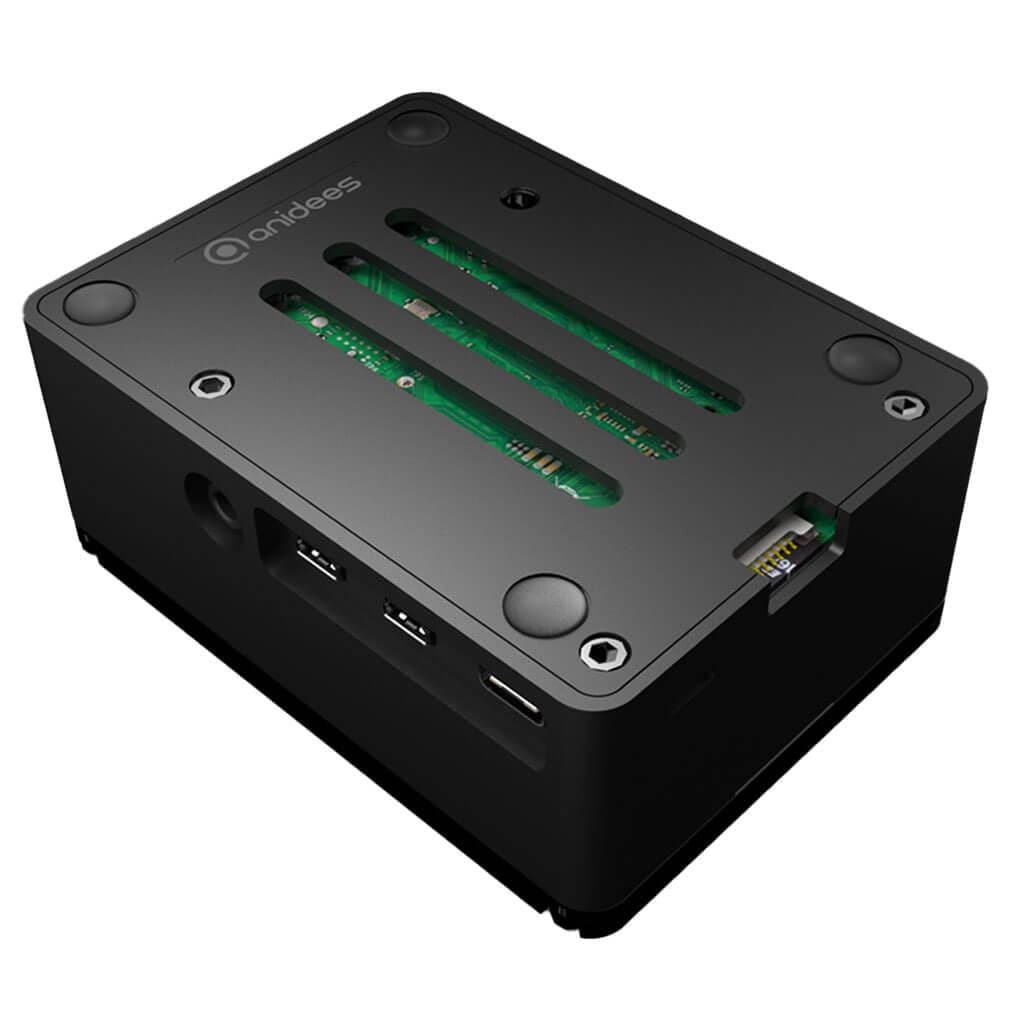 Anidees PRO Raspberry Pi 4 Case - Black - The Pi Hut