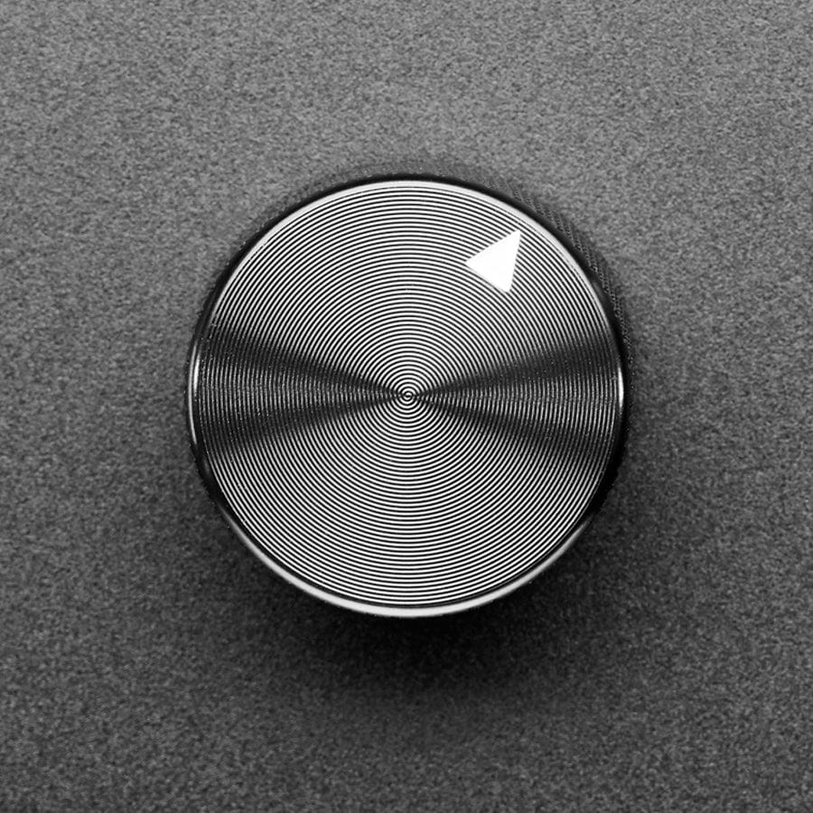 Anodized Aluminium Machined Knob - Black - 20mm Diameter - The Pi Hut