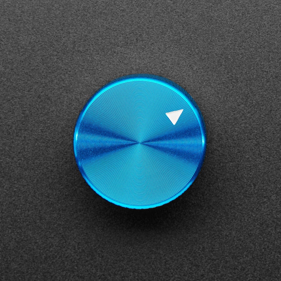 Anodized Aluminium Machined Knob - Blue - 20mm Diameter - The Pi Hut